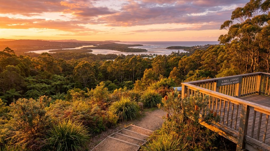 Natural landscape and walking trails near Nambucca Heads, NSW
